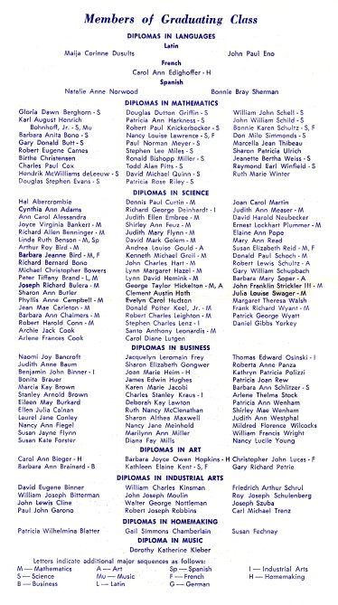 Commencement 1958 graduates